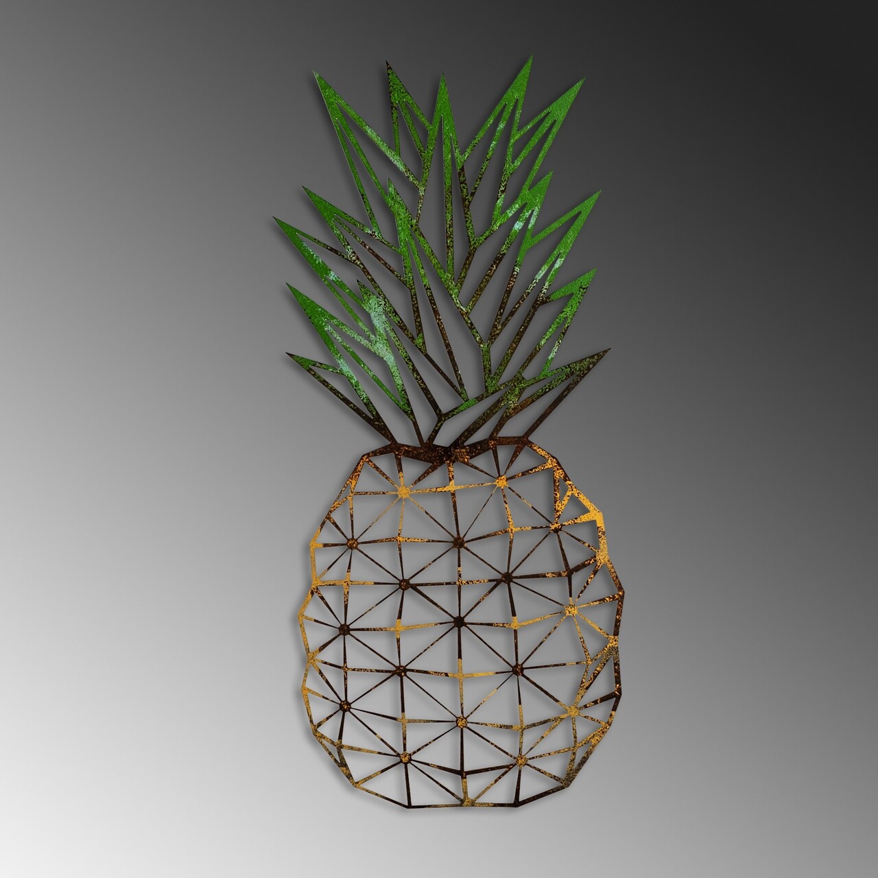 Decoratiune de perete, Pineapple 223, Lățime: 56 cm Înălțime: 24 cm Adâncime: 1,5 cm, Multicolor - view 5
