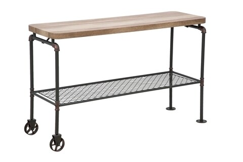 Consola manhattan, mauro ferretti, 122x44x75 cm, fier