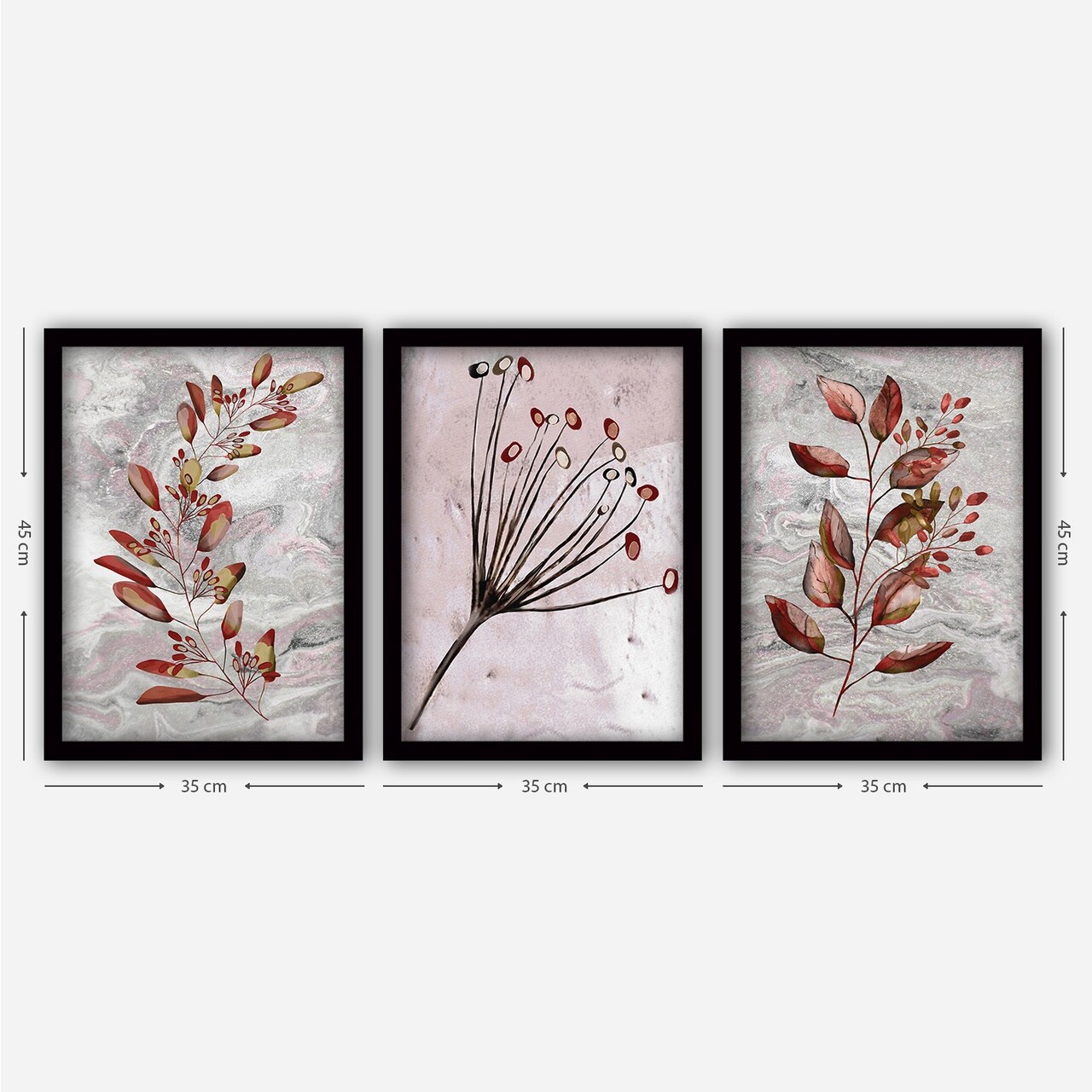 Set 3 tablouri decorative, 3SC67, Plastic, Multicolor - view 2