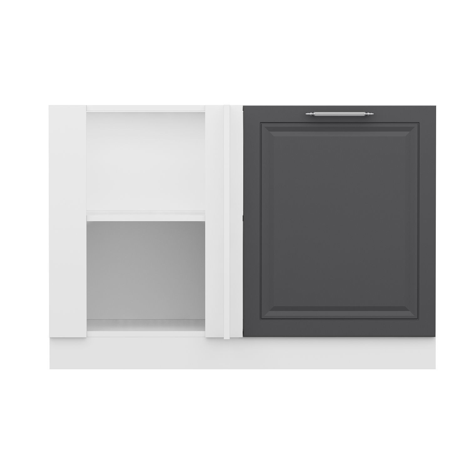 Dulap pentru bucatarie, Hanah Home, Minar, 120x82x56 cm, Alb / Antracit