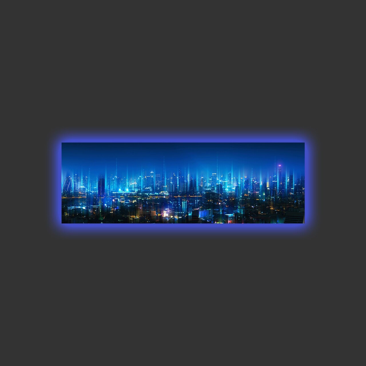 Tablou decorativ cu lumina LED, 3090HDACT-002, 30 x 90 cm, Multicolor - view 3