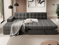 Coltar extensibil stanga 3 locuri ELTAP, LT-06SO, Blezalt, 240x150x82 cm, lemn/poliester, gri inchis