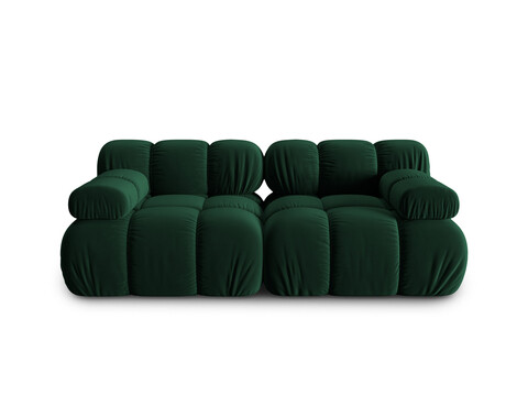 Canapea modulara 2 locuri, Bellis-51, Micadoni Home, 188x94x70 cm, catifea, verde bottle