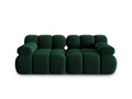 Canapea modulara 2 locuri, Bellis-51, Micadoni Home, 188x94x70 cm, catifea, verde bottle