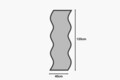 Oglinda decorativa, Siam, Safi, 40x120x2.2 cm, MDF , Alb/Negru