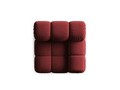 Modul canapea dreapta 1 loc, Bellis, Micadoni Home, BL, 94x94x63 cm, catifea, rosu inchis