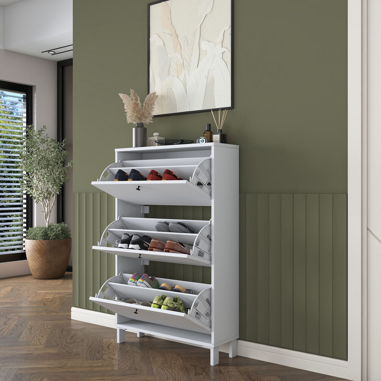 Pantofar, Hanah Home, EB112, 75x119.8x25 cm, PAL melaminat, Alb - view 9