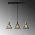 Lustra, Fulgor, 942FLG1239, Metal, Negru/Maro antic