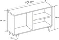 Comoda TV Zisino, Kalune Design, 100x35x54 cm, alb