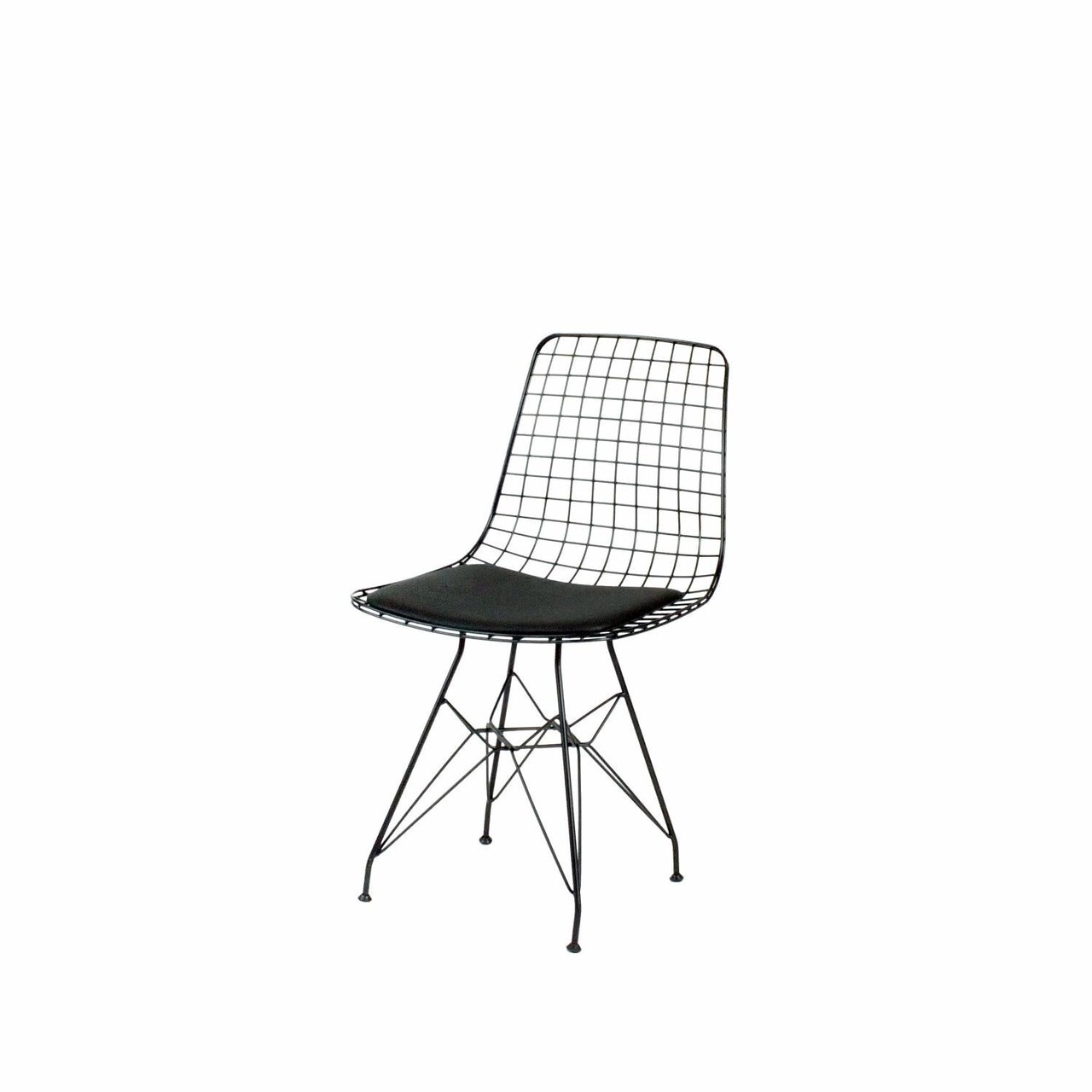 Scaun Tekli, Plass Design, 53x51x80 Cm, Metal/piele Ecologica, Negru