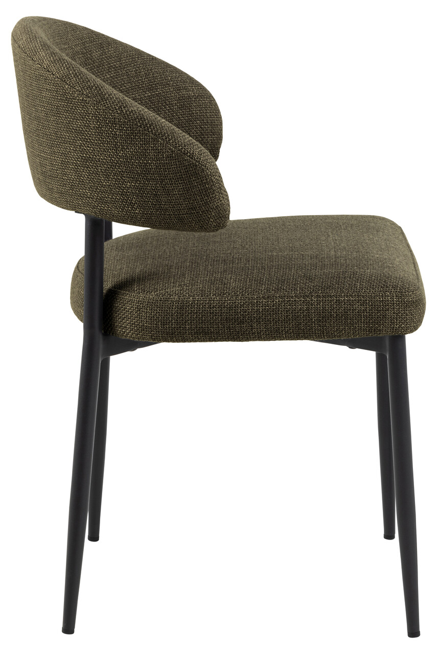 Scaun Edina, Actona, 56x55x77 cm, tesatura structurata/otel, verde - view 7