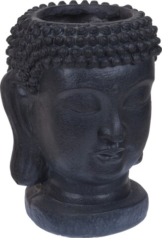 Ghiveci Buddha, 25x26x35 cm, oxidat de magneziu, negru