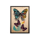 Tablou decorativ, Butterfly Dream XL, Lemn, Lemn, Multicolor
