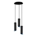 Lustra Sivani MR - 969, Opviq, 35 x 114 cm, 3 x E27, 40W, negru/albastru