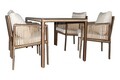 Set gradina/terasa 5 piese, My Interior, Otto, rattan/aluminiu, maro