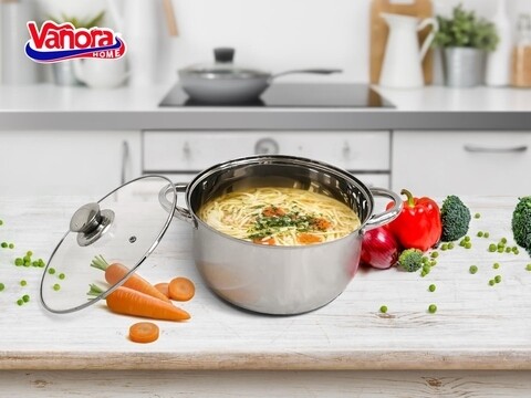 Cratita cu capac mara, vanora, 24x13 cm, 5.7 l, inox