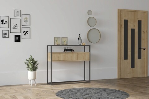 Consola, asse home, guarda, 90x70x34 cm, maro