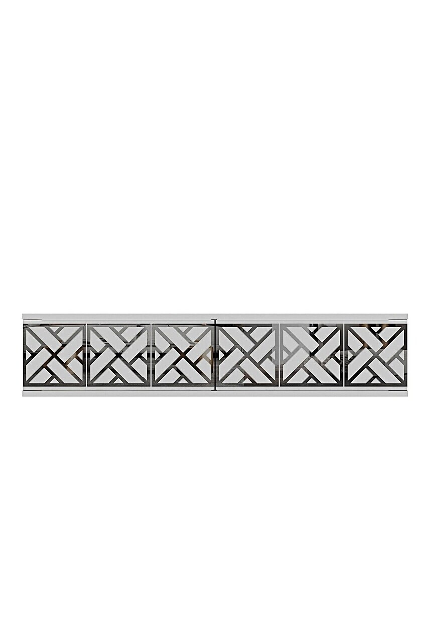 Dulap, Hanah Home, Arex 120, 120x25.5x29.6 cm, Alb / Argintiu — imaginea 4