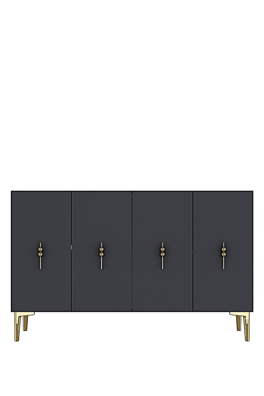 Consola, Hanah Home, Salkım 120, 120x79x32 cm, Antracit / Aur - view 5
