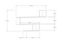 Raft de perete, Asse Home, Penne, 120x71x20 cm, Alb