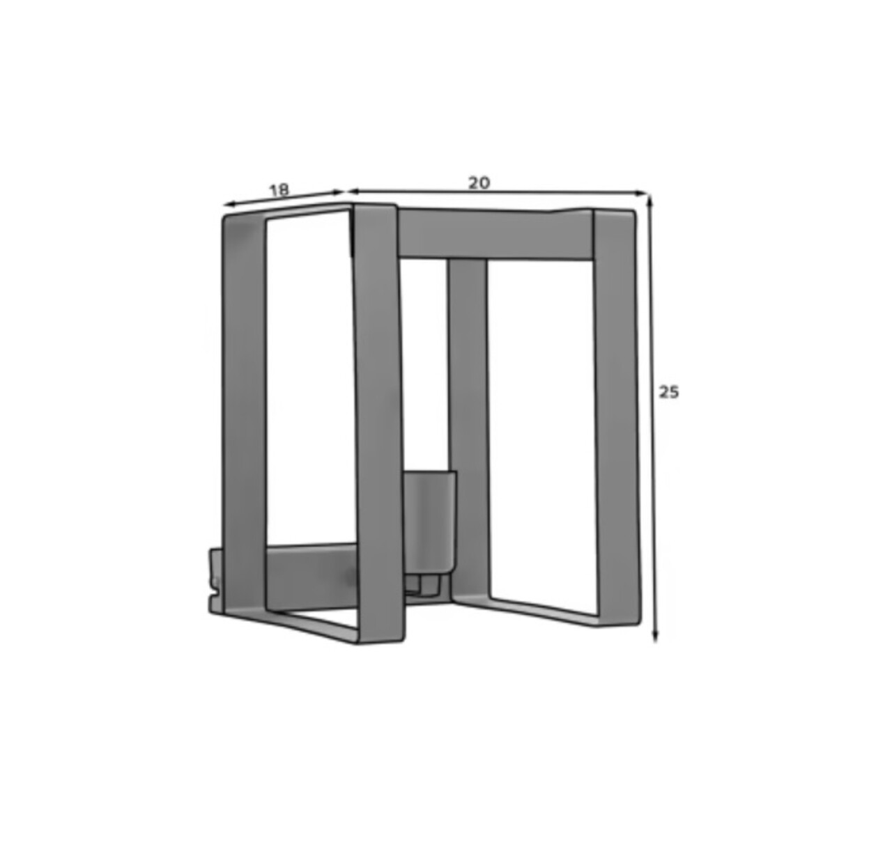 Aplica de perete ELTAP, Giorri, 20x18x25 cm, 1xE27, 15W, otel, negru