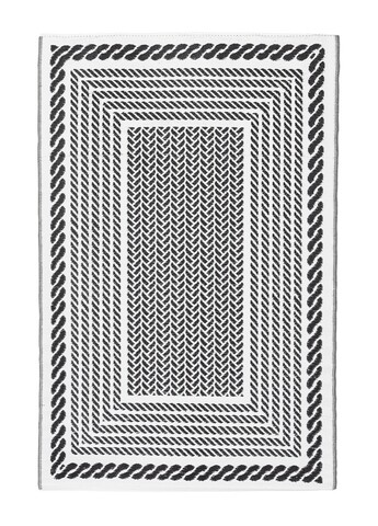 Covor cu doua fete kashan, bizzotto, 180 x 270 cm, polipropilena, alb/negru