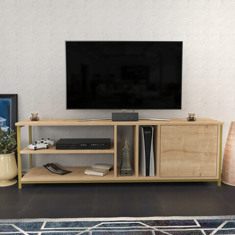 Comoda tv, retricy, oneida, 140x35.3x50.8 cm, pal, aur / stejar