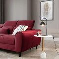 Coltar extensibil stanga 4 locuri ELTAP, Foble, 267x196x100 cm, lemn/poliester, rosu