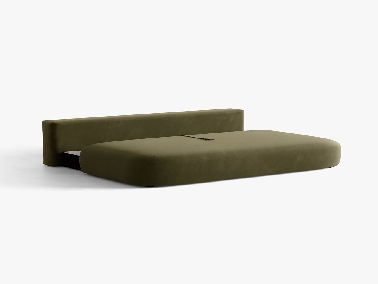 Canapea extensibila 3 locuri, Hena, Micadoni Home, 205x112x85 cm, catifea, verde — imaginea 3