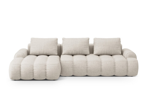 Coltar extensibil stanga 3 locuri, Linz, Cosmopolitan Design, 275x142x84 cm, tesatura structurata, bej