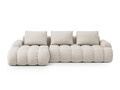 Coltar extensibil stanga 3 locuri, Linz, Cosmopolitan Design, 275x142x84 cm, tesatura structurata, bej