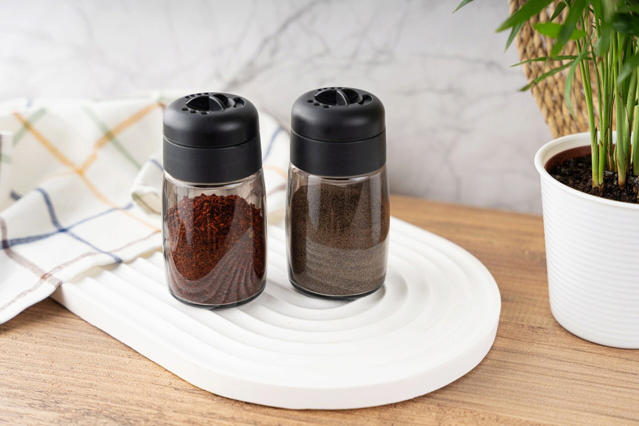 Set recipiente pentru condimente, Hermia, 318QUX1105, Capac din plastic , Antracit - view 2
