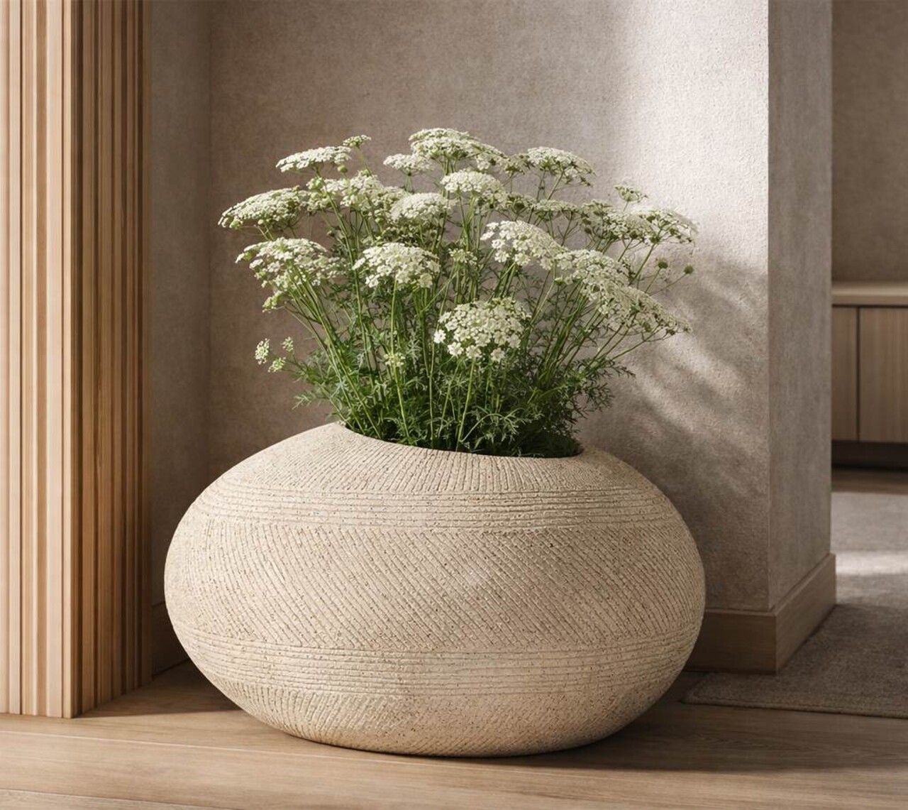Ghiveci, Mauro Ferretti, Stone, 54.5x42.5x30 cm, polirasina, gri - imagine 7