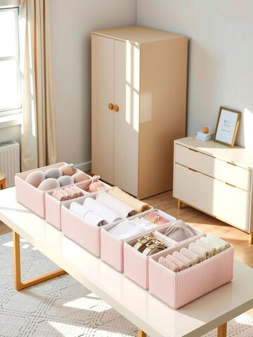 Set organizator din pâslă, YLC-P035-p, 70% poliester/30% bumbac, Roz