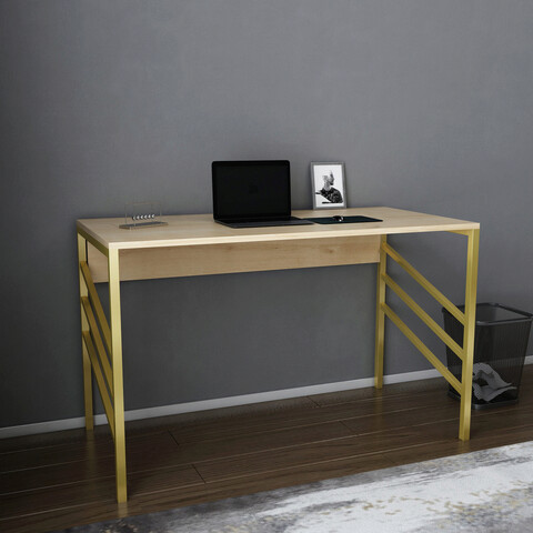Birou, retricy, josephine, 120x60x74.8 cm, pal, aur / stejar