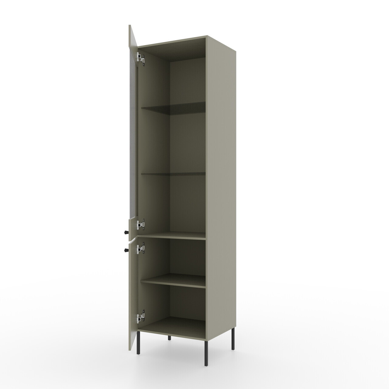 Dulap de bucatarie ADRK, Tili, 51.8x40.8x195 cm, PAL laminat, verde eucalipt — imaginea 4