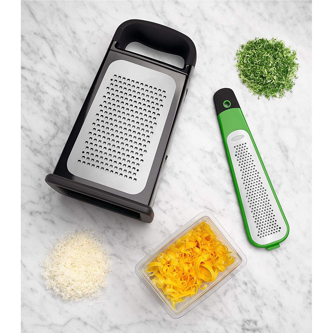 Razatoare multifunctionala, inox, cu recipient, "Good Grips" - OXO - imagine 12