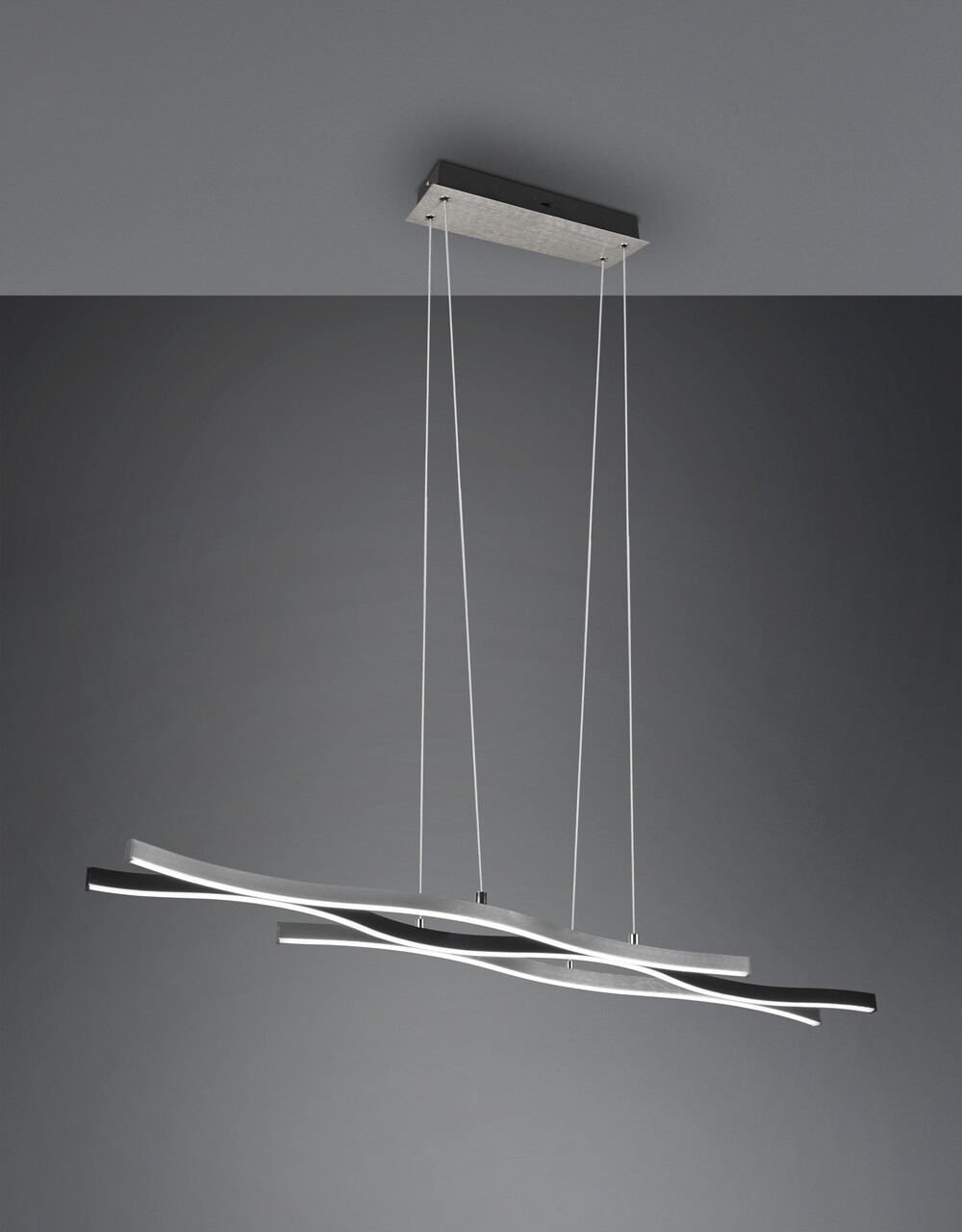Lustra Blaze, TRIO, 107.5x15.5x150 cm, 35W, 1x SMD LED, metal, argintiu/negru - 1 | YEO