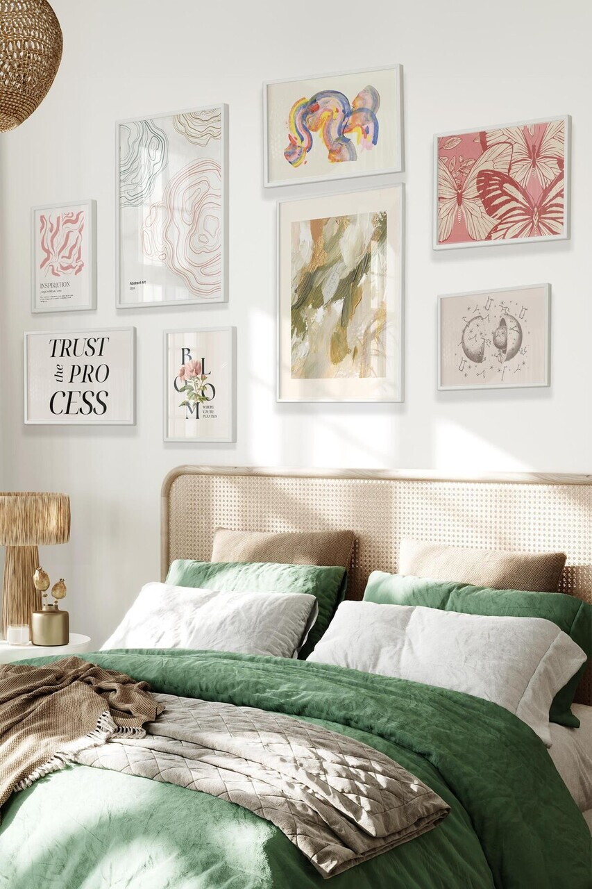 Tablou decorativ, Çgs-043-White-Byk, Lemn masiv, Față: 100% PVC STICLĂ, Multicolor