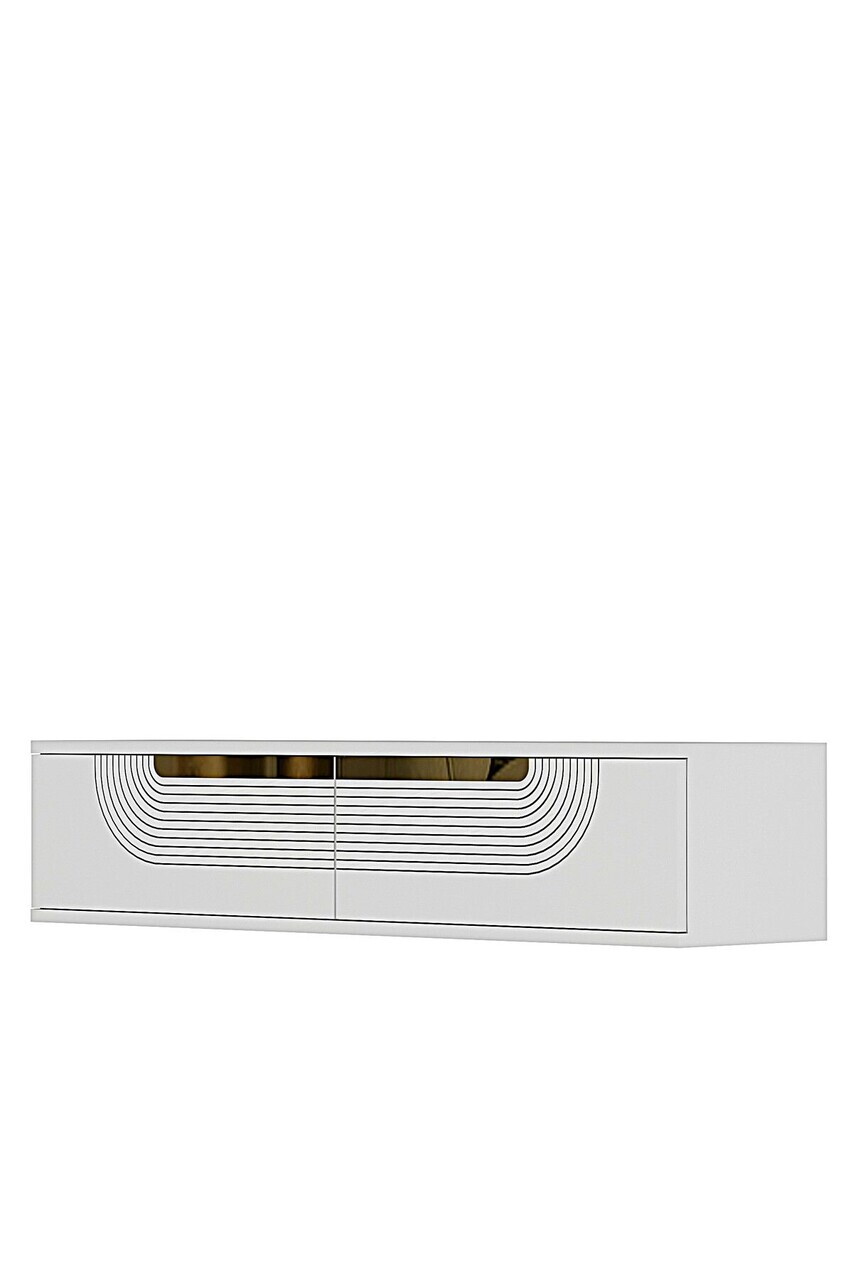 Dulap, Hanah Home, Meyra 120, 120x25.5x29.6 cm, Alb/Auriu — imaginea 5