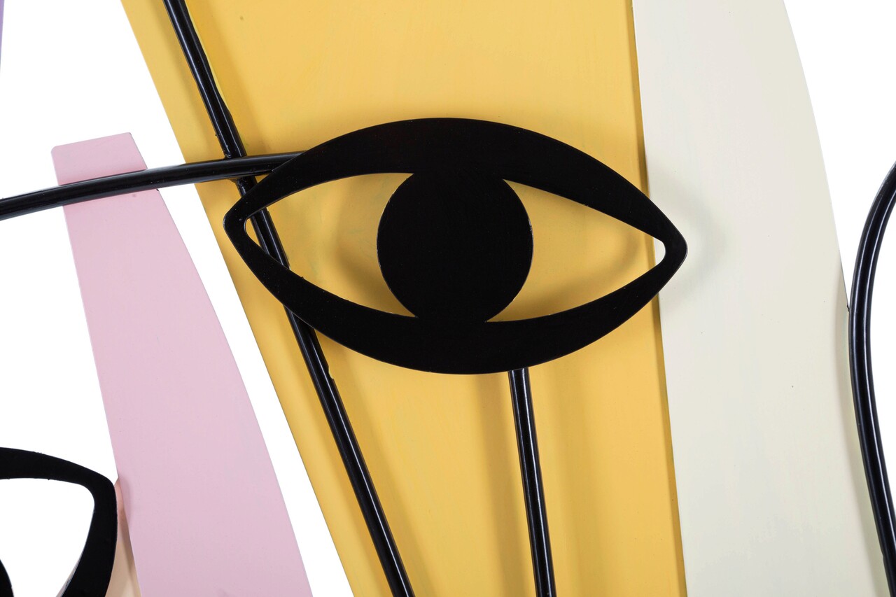 Decoratiune de perete Eyes -A, Mauro Ferretti, 120x72 cm, fier, multicolor