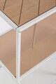 Consola Haldor, Bizzotto, 82x33x85 cm, otel/MDF furniruit/sticla temperata, alb