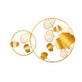 Decoratiune de perete, Yantai, Metal, 104 x 70 x 7 cm, Auriu