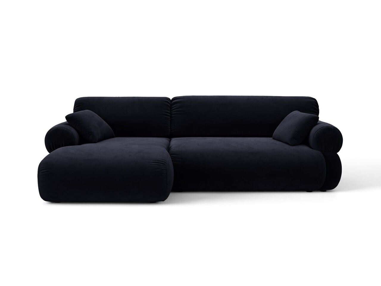 Coltar stanga 4 locuri, Ophelia, Micadoni Home, 256x164x84 cm, catifea, albastru regal