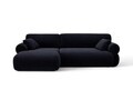 Coltar stanga 4 locuri, Ophelia, Micadoni Home, 256x164x84 cm, catifea, albastru regal