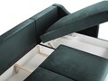 Coltar extensibil reversibil, Pansy, Mazzini Sofas, 4 locuri, cu lada de depozitare, 220x150x90 cm, catifea, albastru petrol