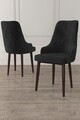 Set scaune 4 piese, Charlotte, Trex, Negru/Maro