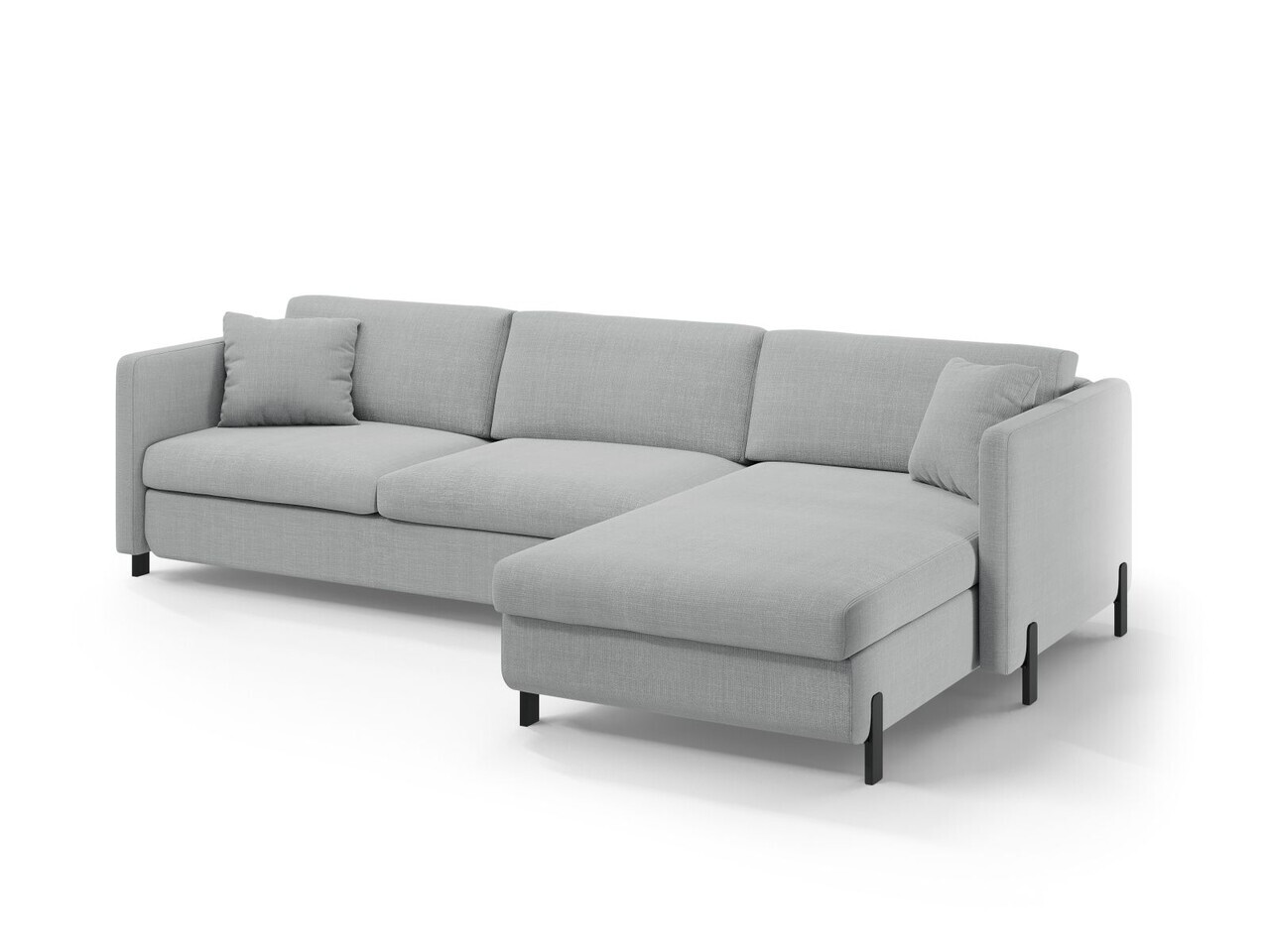 Coltar extensibil dreapta 4 locuri, Gloria, Micadoni Home, 266x170x88 cm, tesatura structurata, gri deschis — imaginea 6