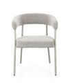 Scaun Giaele, Bizzotto, 59.5x56.5x75.5 cm, poliester Boucle, gri/grej