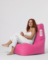 Fotoliu puf, Bean Bag Ferndale, Diamond, 60 x 90 cm, poliester impermeabil, roz
